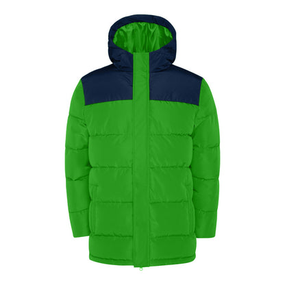 Fern Green-Navy Blue - Front - Roly Childrens-Kids Tallin Insulated Jacket