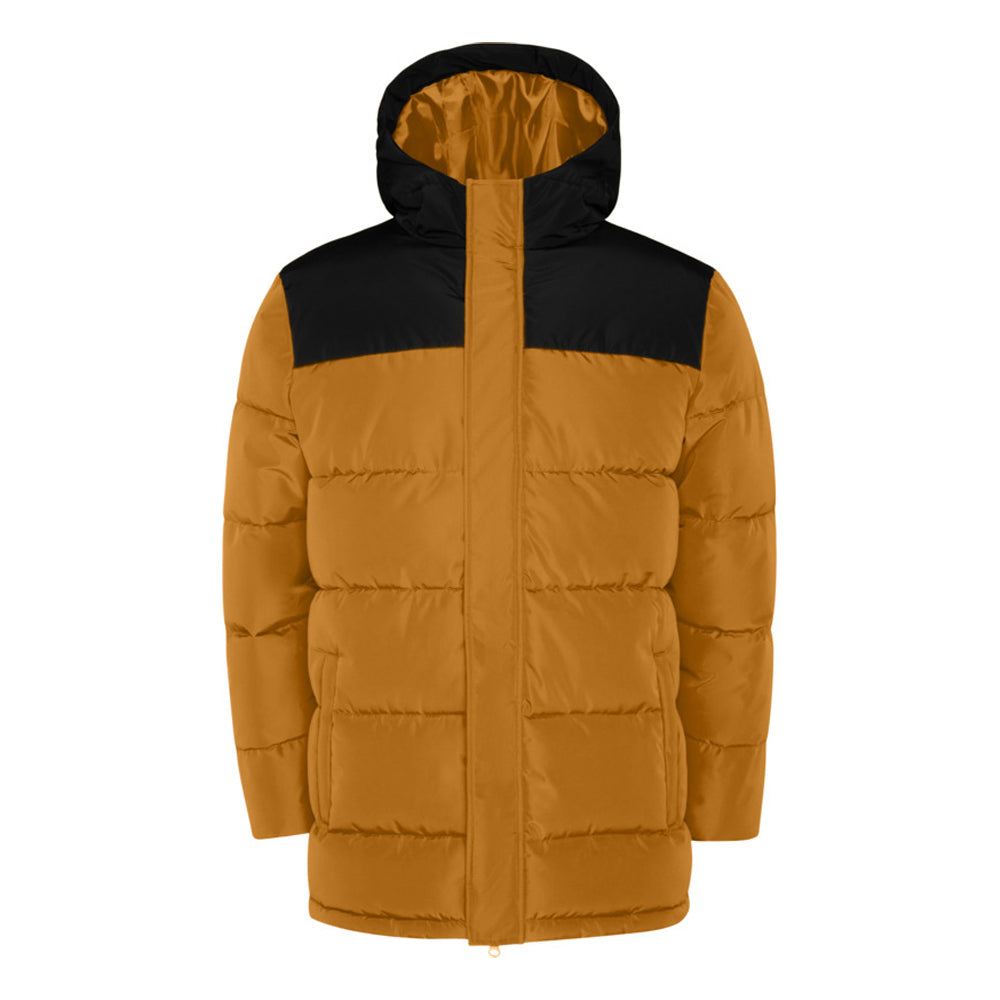 Curry Yellow-Solid Black - Front - Roly Childrens-Kids Tallin Insulated Jacket