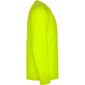 Fluorescent Yellow - Side - Roly Childrens-Kids Montecarlo Long-Sleeved Sports T-Shirt