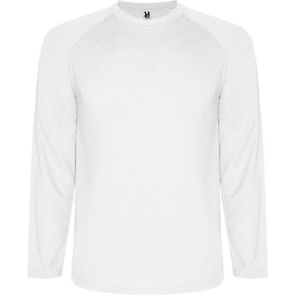 White - Front - Roly Childrens-Kids Montecarlo Long-Sleeved Sports T-Shirt