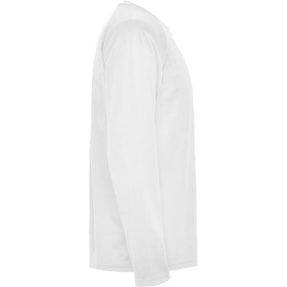 White - Side - Roly Childrens-Kids Montecarlo Long-Sleeved Sports T-Shirt
