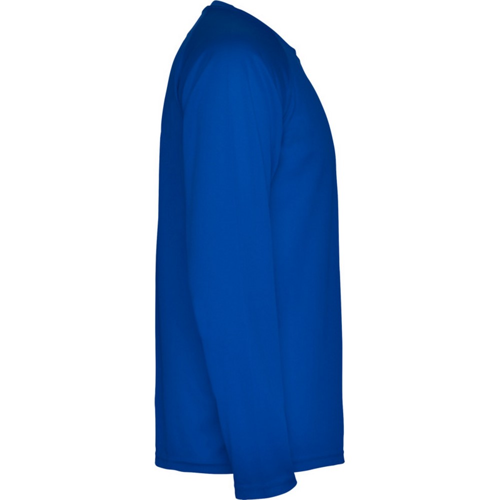 Blue - Side - Roly Childrens-Kids Montecarlo Long-Sleeved Sports T-Shirt