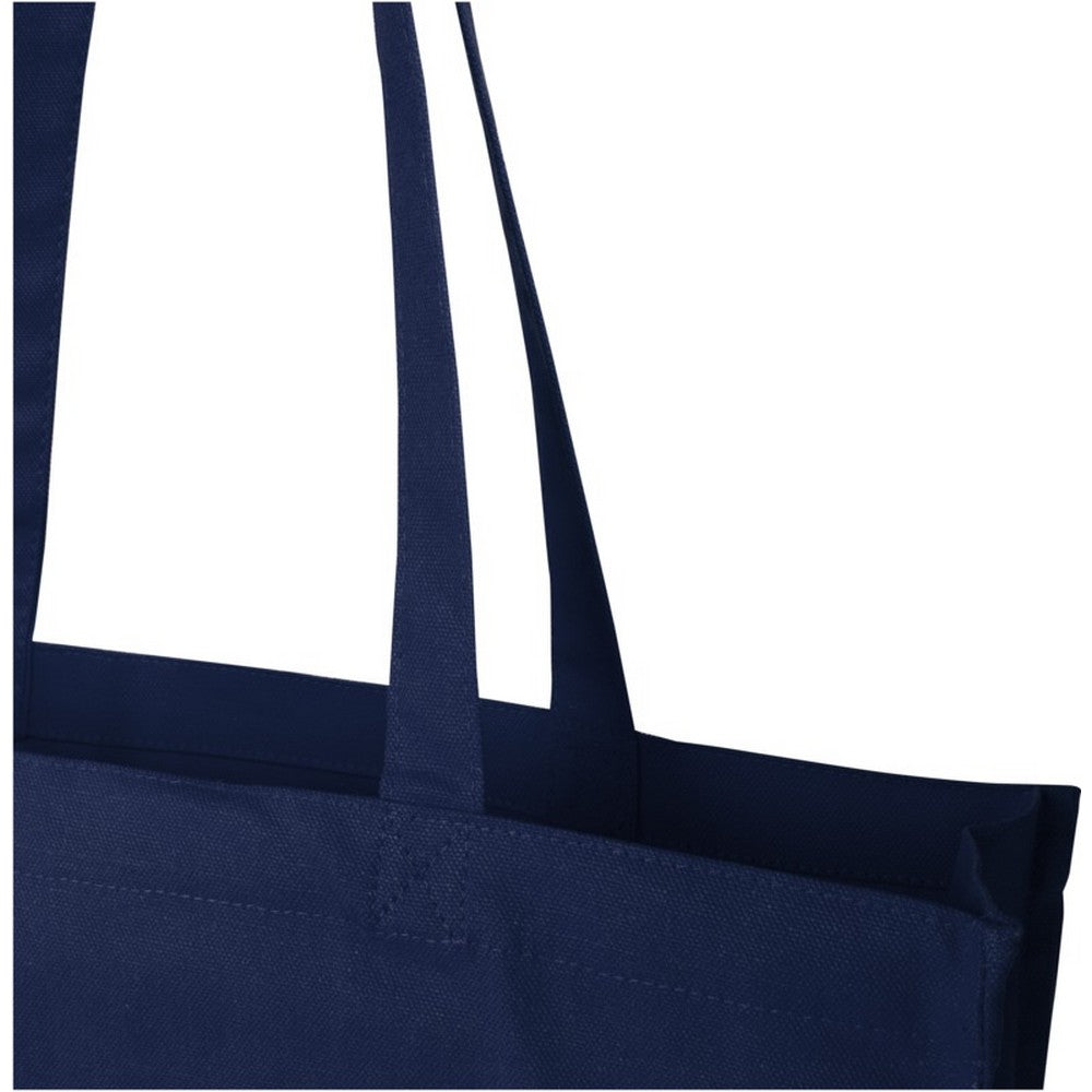 Navy - Side - Recycled Gusseted 14L Tote Bag