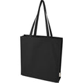 Solid Black - Front - Recycled Gusseted 14L Tote Bag