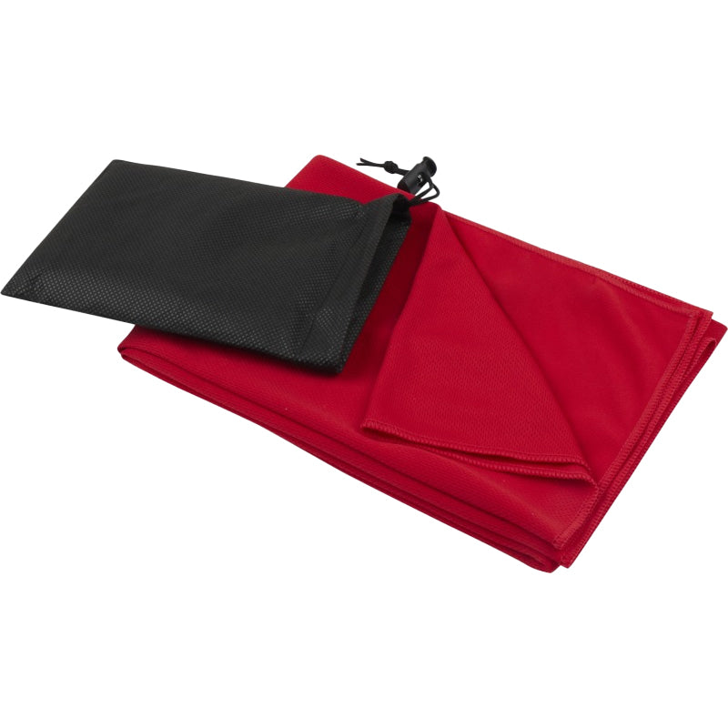 Red - Back - Lucas RPET Sports Towel