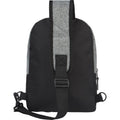 Solid Black-Heather Grey - Back - Unbranded Reclaim Two Tone Recycled 3.5L Sling Backpack