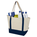 Navy-Natural - Back - Sam Recycled Cotton 15L Tote Bag