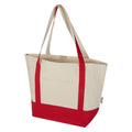 Red-Natural - Front - Sam Recycled Cotton 15L Tote Bag