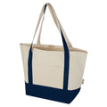 Navy-Natural - Front - Sam Recycled Cotton 15L Tote Bag