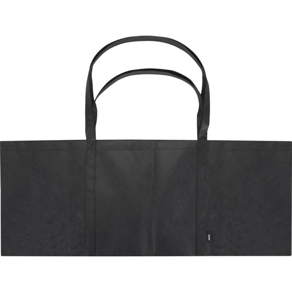 Solid Black - Side - Jumbo Non-Woven Recycled 65L Tote Bag