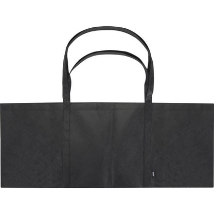 Solid Black - Side - Jumbo Non-Woven Recycled 65L Tote Bag