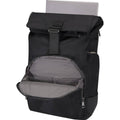 Solid Black - Side - Rhine Roll Top Recycled 18L Backpack