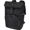Solid Black - Front - Rhine Roll Top Recycled 18L Backpack