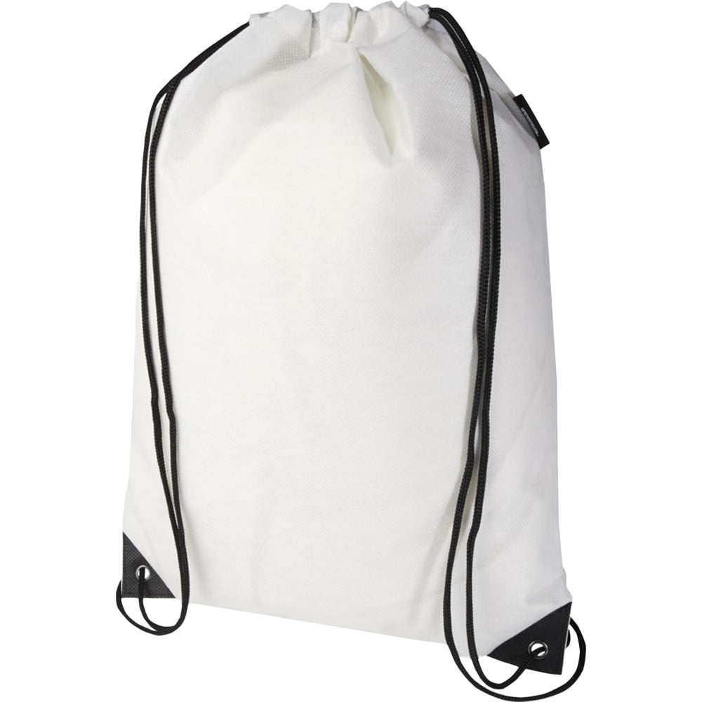 White - Front - Evergreen Recycled 5L Plain Drawstring Bag