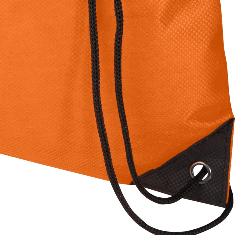 Orange - Side - Evergreen Recycled 5L Plain Drawstring Bag