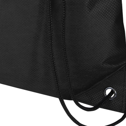 Solid Black - Back - Evergreen Recycled 5L Plain Drawstring Bag