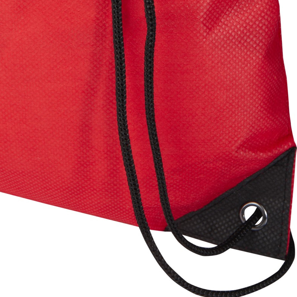 Red - Back - Evergreen Recycled 5L Plain Drawstring Bag