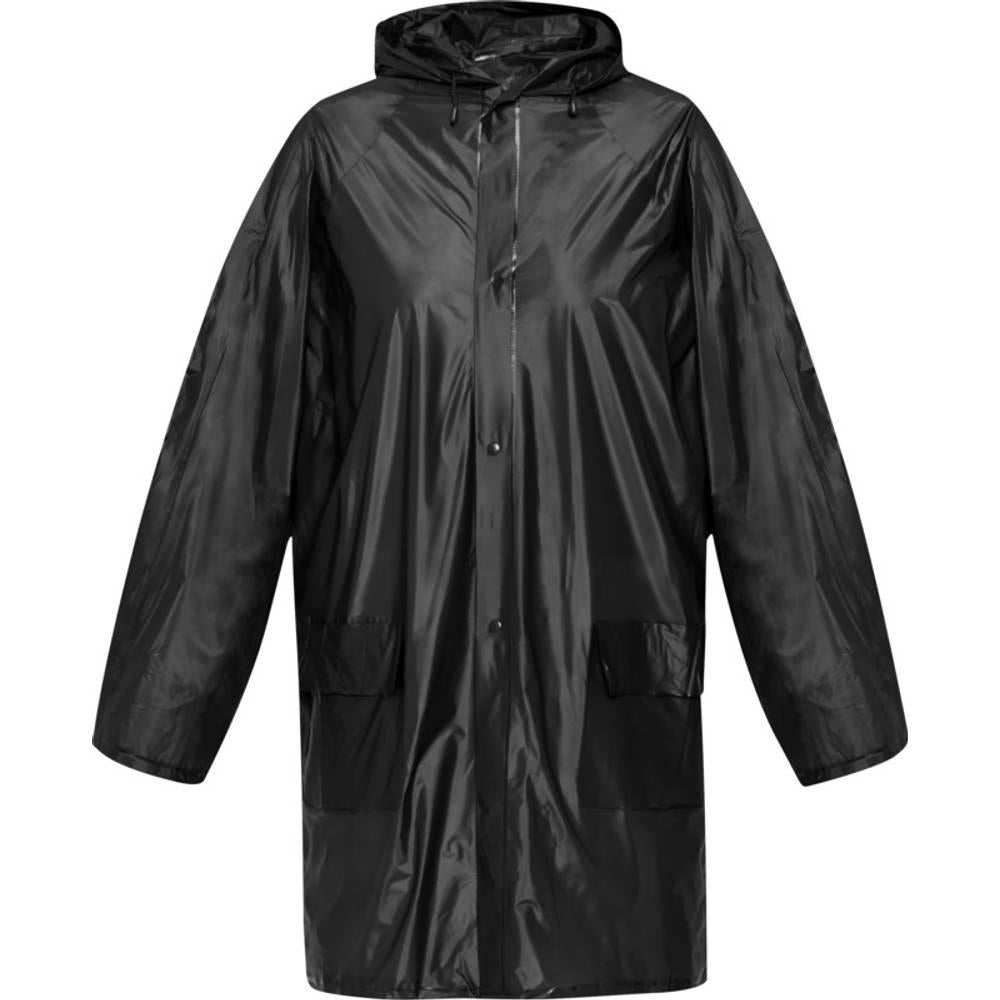 Solid Black - Front - Unisex Adult Ada Raincoat