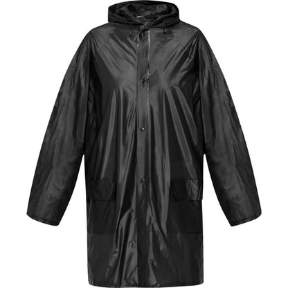 Solid Black - Front - Unisex Adult Ada Raincoat