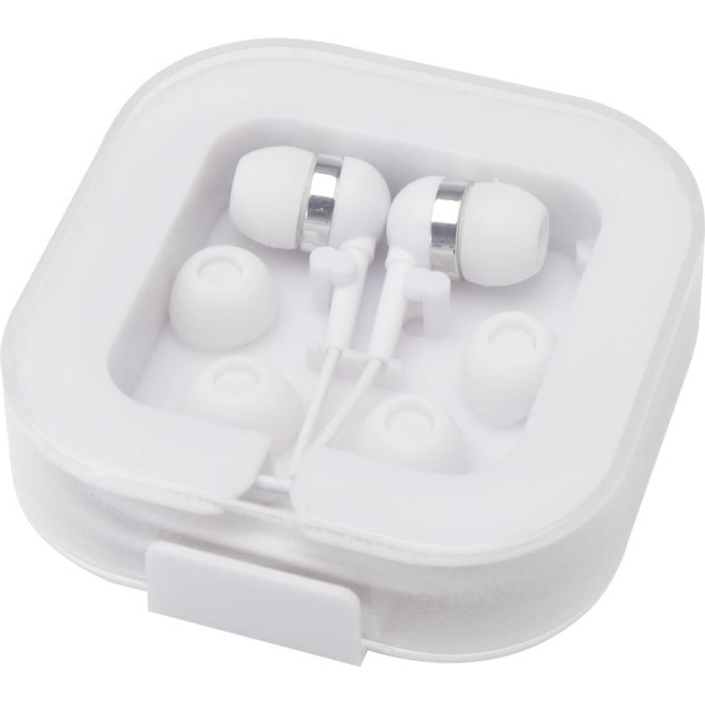 White - Front - Dofida Recycled ABS Plastic Wired Earphones