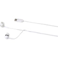 White - Back - Dofida Recycled ABS Plastic Wired Earphones