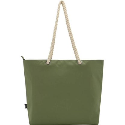 Olive - Back - Panama Recycled Beach 23L Cooler Tote Bag