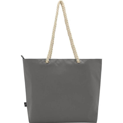 Grey - Back - Panama Recycled Beach 23L Cooler Tote Bag