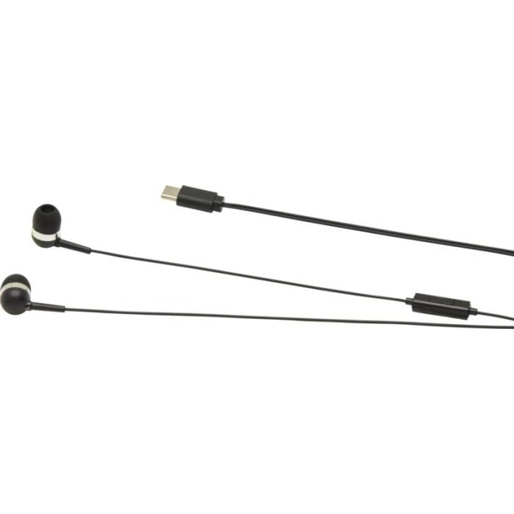 Solid Black - Back - Recycled ABS Plastic Wired Earphones