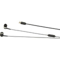Solid Black - Back - Recycled ABS Plastic Wired Earphones
