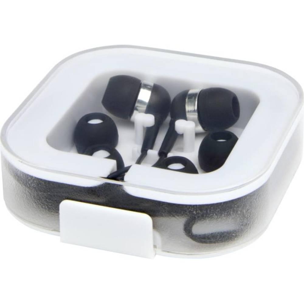 Solid Black - Side - Recycled ABS Plastic Wired Earphones