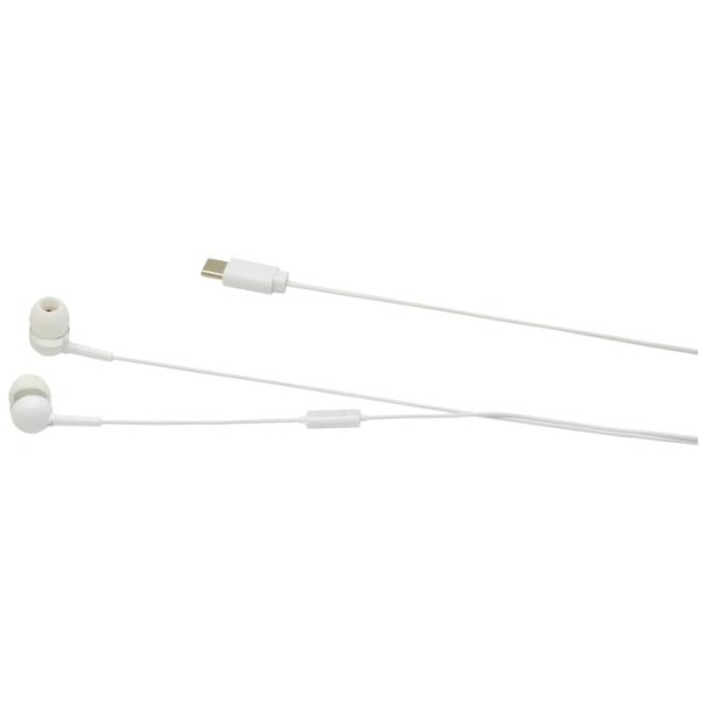 White - Back - Recycled ABS Plastic Wired Earphones
