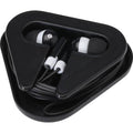 Solid Black - Back - Rebel Recycled Plastic Wired Earphones