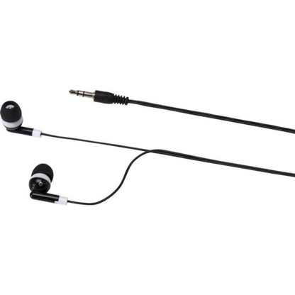 Solid Black - Side - Rebel Recycled Plastic Wired Earphones