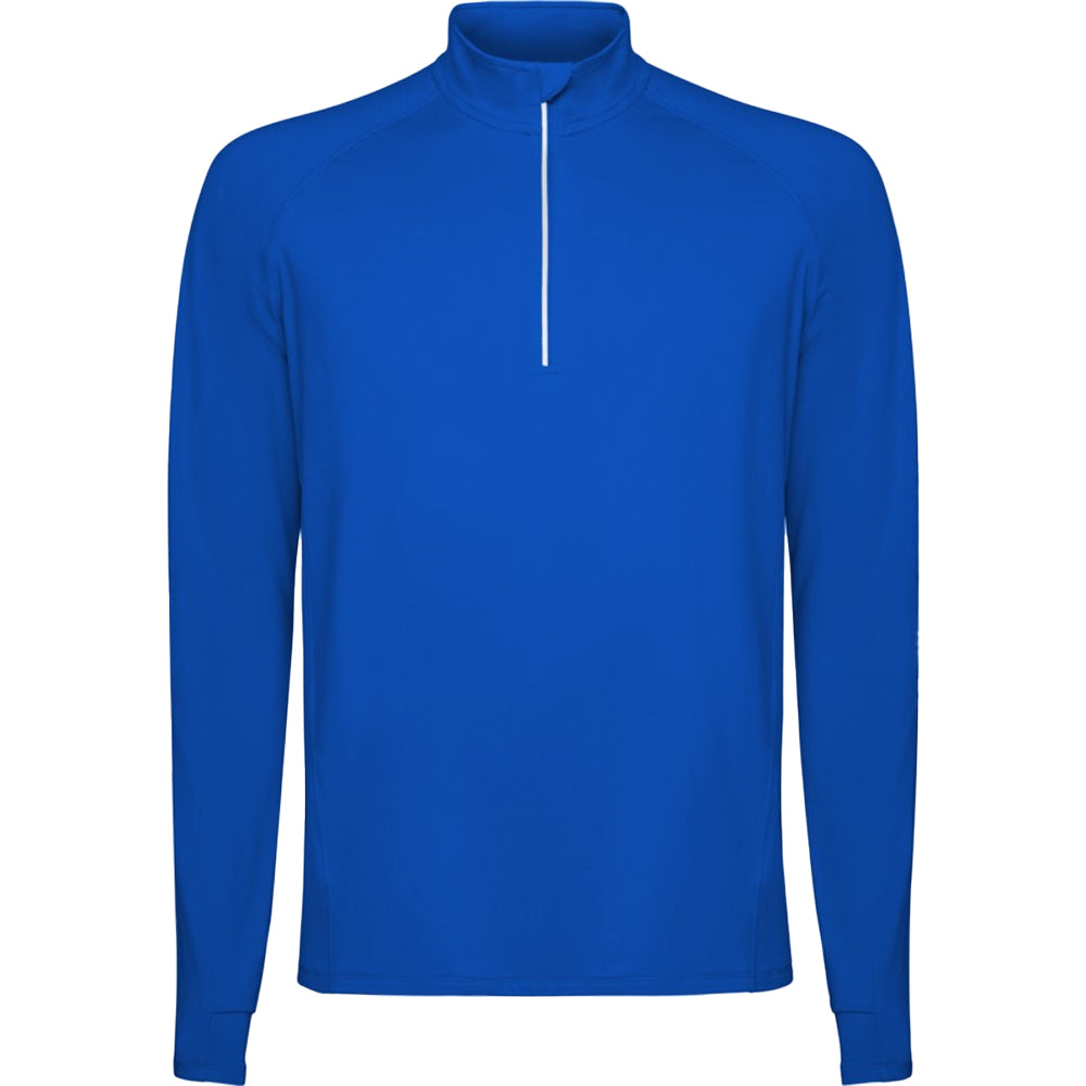 Royal Blue - Front - Roly Mens Estambul Quarter Zip Long-Sleeved Sweatshirt