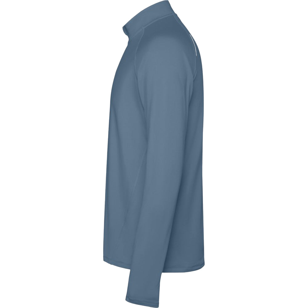 Storm Blue - Back - Roly Mens Estambul Quarter Zip Long-Sleeved Sweatshirt