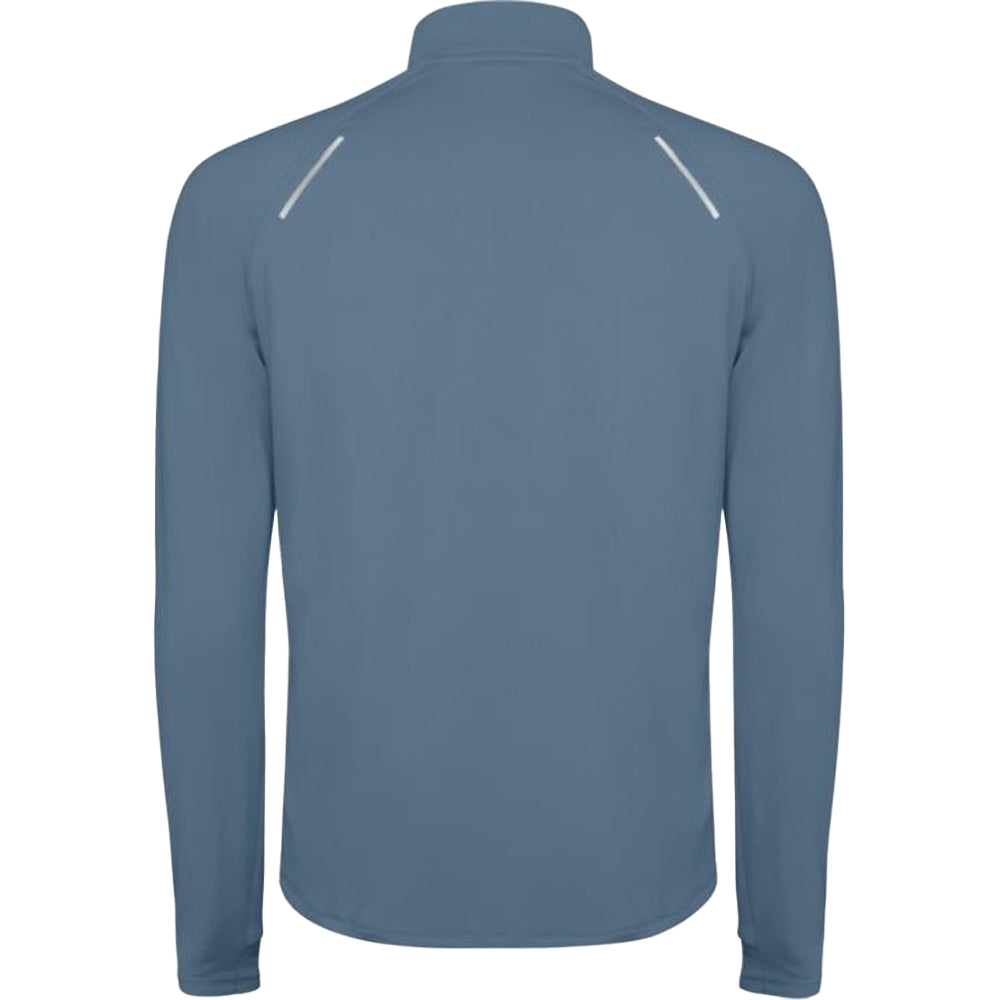 Storm Blue - Front - Roly Mens Estambul Quarter Zip Long-Sleeved Sweatshirt