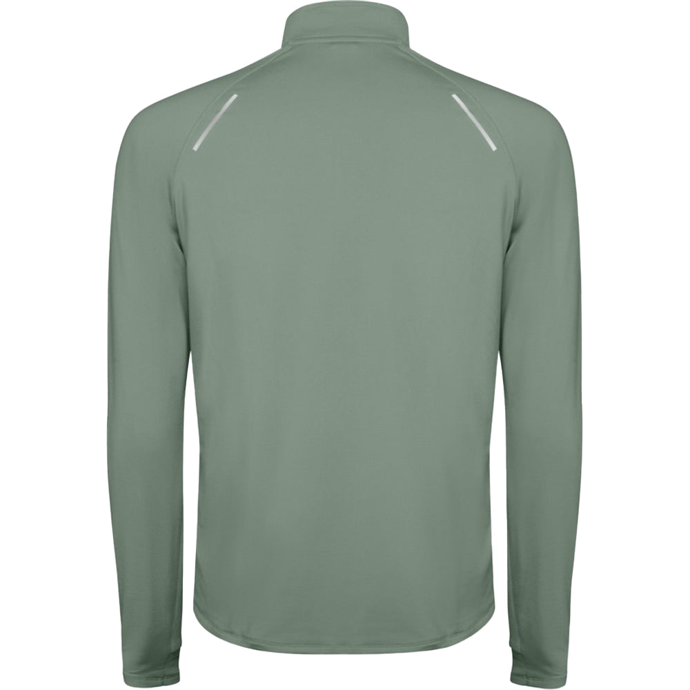 Laurel Green - Back - Roly Mens Estambul Quarter Zip Long-Sleeved Sweatshirt
