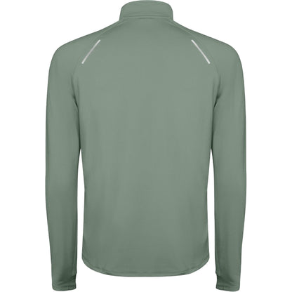 Laurel Green - Back - Roly Mens Estambul Quarter Zip Long-Sleeved Sweatshirt