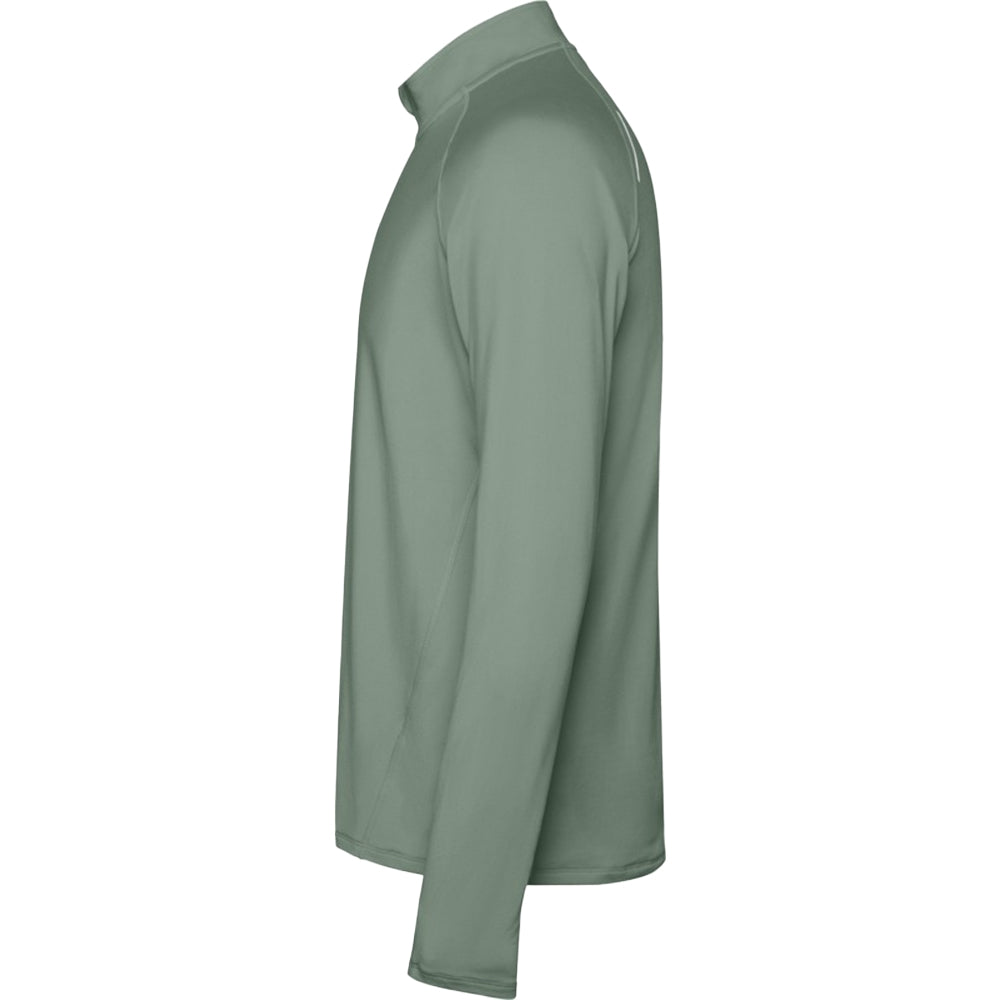 Laurel Green - Side - Roly Mens Estambul Quarter Zip Long-Sleeved Sweatshirt