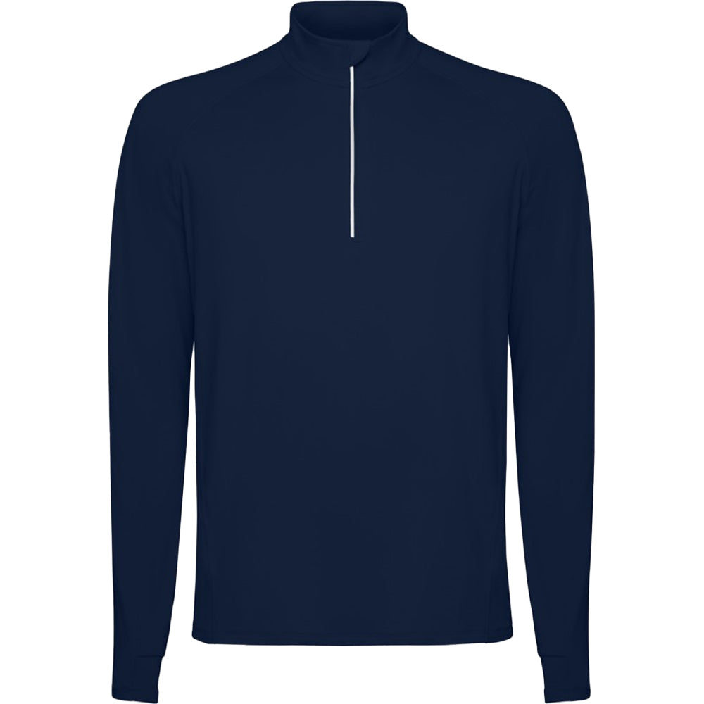 Navy Blue - Front - Roly Mens Estambul Quarter Zip Long-Sleeved Sweatshirt