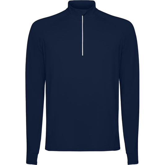 Navy Blue - Front - Roly Mens Estambul Quarter Zip Long-Sleeved Sweatshirt