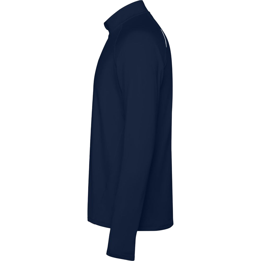 Navy Blue - Side - Roly Mens Estambul Quarter Zip Long-Sleeved Sweatshirt