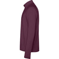 Plum Red - Side - Roly Mens Estambul Quarter Zip Long-Sleeved Sweatshirt