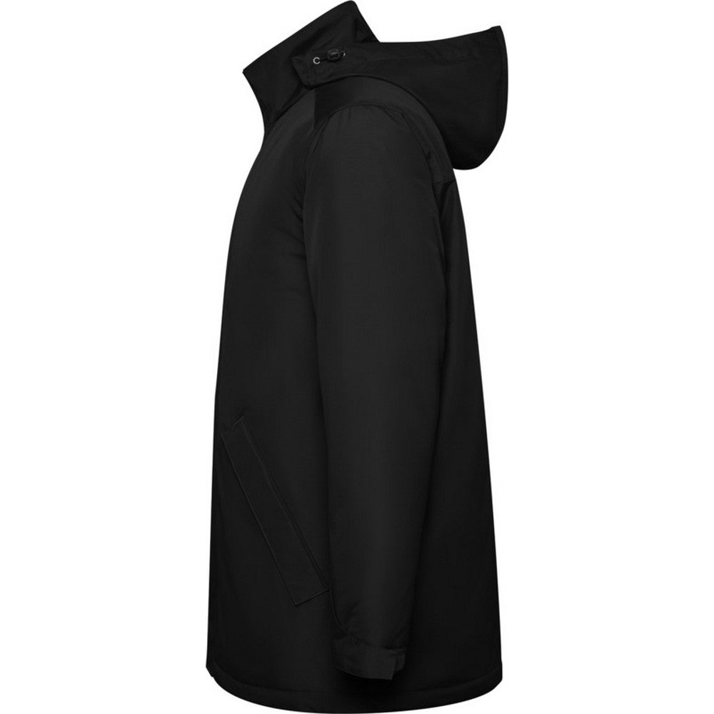 Solid Black - Side - Roly Mens America Padded Parka