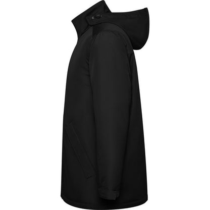 Solid Black - Side - Roly Mens America Padded Parka