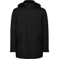 Solid Black - Front - Roly Mens America Padded Parka