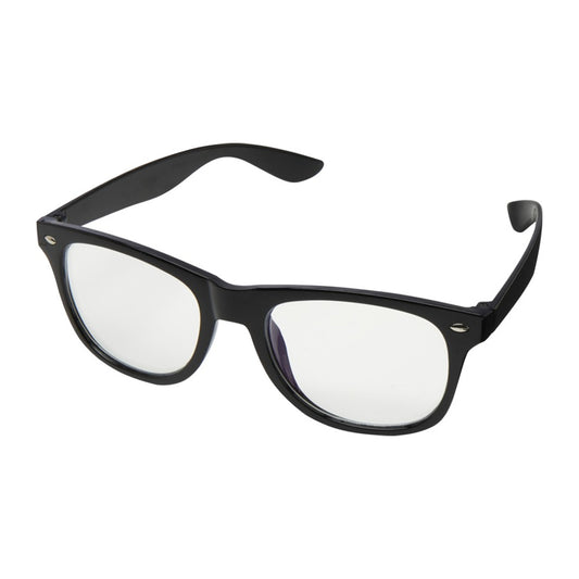 Solid Black - Front - GazeGuard Blue Light Blocker Safety Glasses
