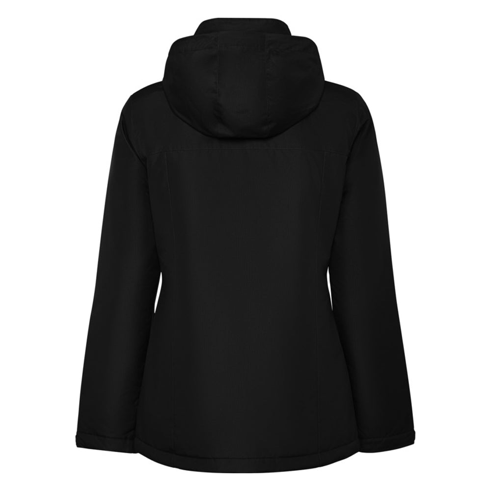 Solid Black - Back - Roly Womens-Ladies America Padded Parka