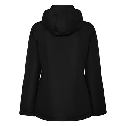 Solid Black - Back - Roly Womens-Ladies America Padded Parka