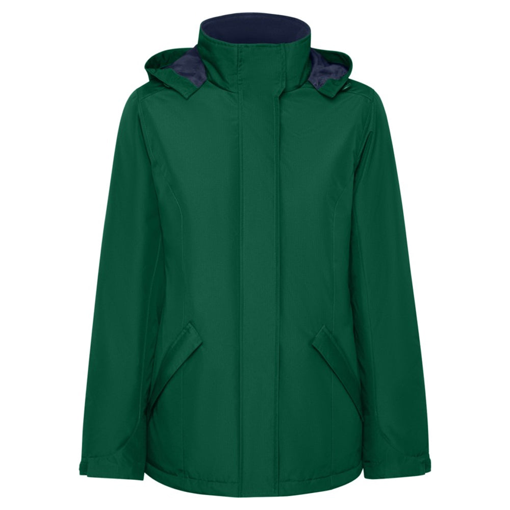 Bottle Green - Front - Roly Womens-Ladies America Padded Parka